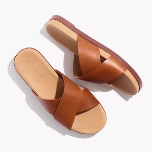 Madewell Louisa cross cross slide leather 8.5